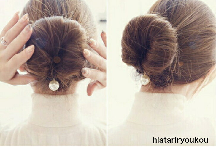 Rakuten - お団子用パールデザインヘアアクセ　送料無料　大人　かわいい　ヘアアレンジ　ヘアアクセ　アップスタイル　結婚式　クリスマス　入学　卒業　新年会　まとめ髪　プレゼント　ソーシャルギフト　カジュアル　プチプラ　ポイント消化
