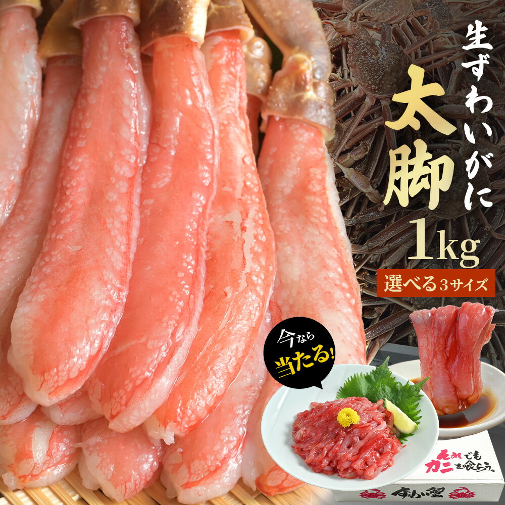 ＼ クーポンで9,630円〜!&P10倍 / 送料無料 【 プレミアム ズワイガニ 太脚棒肉のみ100% 1kg 】 お刺身OK ポーション ずわい かに カニ 蟹 むき身 刺身 業務用 生食用 カニ 生 ポーション 冷凍 カニ セット ギフト 食品BBQ 海鮮 お歳暮 御歳暮 ギフト お歳暮ギフト