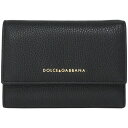 ドルチェ＆ガッバーナ 三つ折 財布 スモール コンチネンタルウォレット カーフレザー ブラック DOLCE&GABBANA BI0924 AA899 80999 NERO ドルガバ レディース メンズ【ギフト ラッピング無料】【楽ギフ_包装】【新品 新作 未使用 正規品】