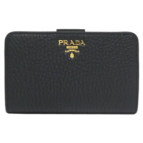 PRADA プラダ 二つ折り 財布 牛革型押し ブラック 1ML225 VITELLO GRAIN NERO 2E3A F0002【ギフト ラッピング無料】【楽ギフ_包装】【新品 未使用 正規品】