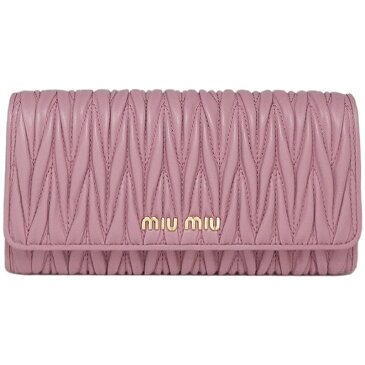 ミュウミュウ マテラッセ ナッパ 長財布 2020年春夏新作 MIU MIU 5MH109 N88 F0028 MATELASSE' ROSA ローズピンク miumiu レディース【ギフト ラッピング無料】【楽ギフ_包装】【新品 新作 未使用 正規品】