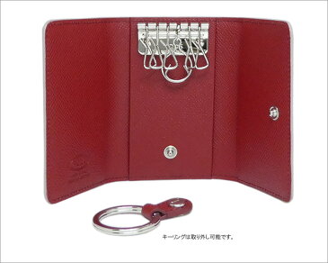 【ギフト ラッピング無料】TOD'S トッズ 6連 キーケース 取り外し可能で便利なキーリング付き LEATHER KEY HOLDER ANGEL/RED DAHLIA エンジェルピンク/ダリアレッド XAWDSRG1600 TBB 3Z99 レディース 【楽ギフ_包装】【新品 未使用 正規品】