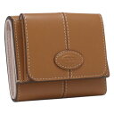 TOD'S トッズ tods 三つ折り ミニ 財布 2020-21年秋冬新作 XAWDBBB1000RIIS410 KENIA SCURO ブラウン レザー レディース コンパクト トリフォールド ウォレット 【ギフト ラッピング無料】【楽ギフ_包装】【新品 新作 未使用 正規品】