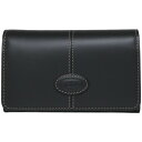 TOD'S トッズ tods レザー ウォレット 2020-21年秋冬新作 三つ折り 財布 XAWDBBB3300RIIB999 NERO ブラック レディース コンパクト【ギフト ラッピング無料】【楽ギフ_包装】【新品 新作 未使用 正規品】
