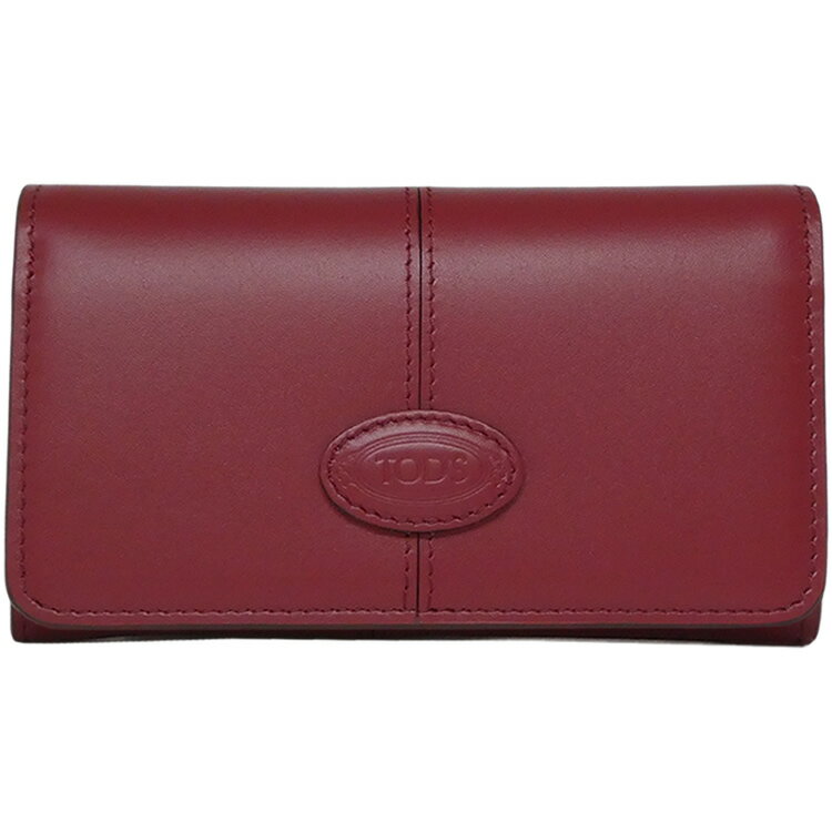 TOD'S トッズ tods レザー ウォレット 三つ折り 財布 XAWDBBB3300RIIR610 GRANATO ROSSO ダークレッド レディース コンパクト【ギフト ラッピング無料】【楽ギフ_包装】【新品 新作 未使用 正規品】
