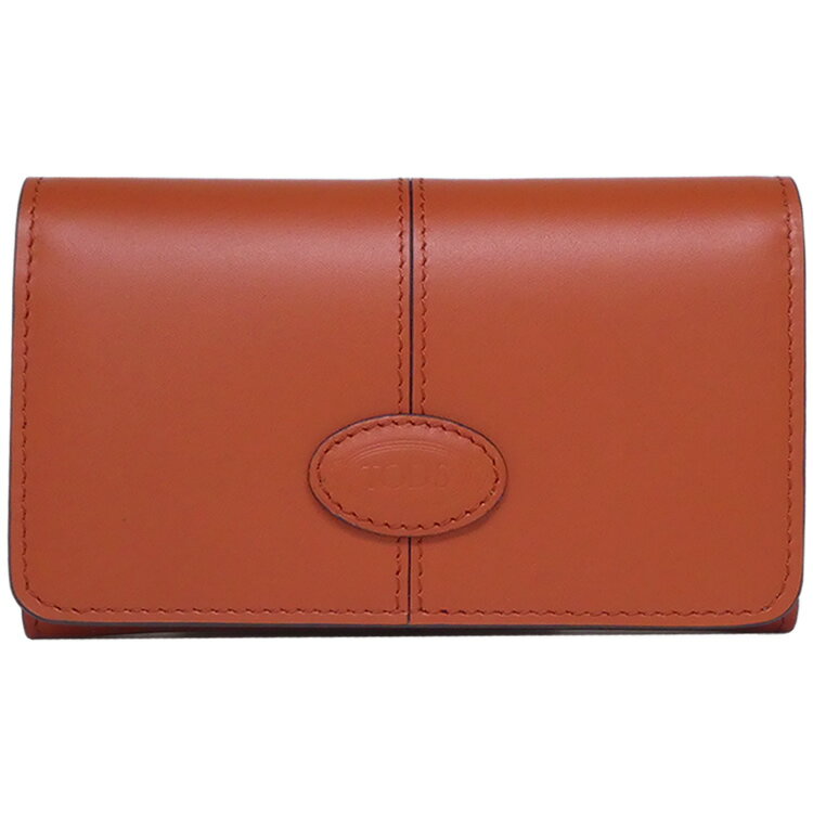 TOD'S トッズ tods レザー ウォレット 三つ折り 財布 XAWDBBB3300RIIG809 TERRACOTTA オレンジブラウン レディース コンパクト【ギフト ラッピング無料】【楽ギフ_包装】【新品 新作 未使用 正規品】