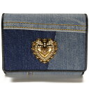 ドルチェ&ガッバーナ DOLCE&GABBANA DEVOTION コンチネンタルウォレット スモール デニムパッチワーク BI1269AO6218M800 ドルガバ 三つ折り 財布 デニム レディース 【ギフト ラッピング無料】【楽ギフ_包装】【新品 新作 未使用 正規品】