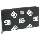 Ｄ＆Ｇ 長財布（メンズ） ドルチェ＆ガッバーナ DOLCE&GABBANA ジップアラウンドウォレット カーフスキン DGオールオーバープリント BP1672AG256HNVAA ドルガバ ラウンドファスナー 長財布 ブラック メンズ 【新品 新作 未使用 正規品】