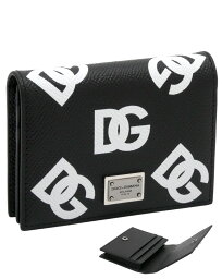 Ｄ＆Ｇ 名刺入れ（メンズ） ドルチェ＆ガッバーナ DOLCE&GABBANA カードホルダー カーフスキン DGオールオーバープリント BP1643AG256HNVAA ドルガバ 名刺ケース カードケース 名刺入れ ブラック メンズ 【新品 新作 未使用 正規品】