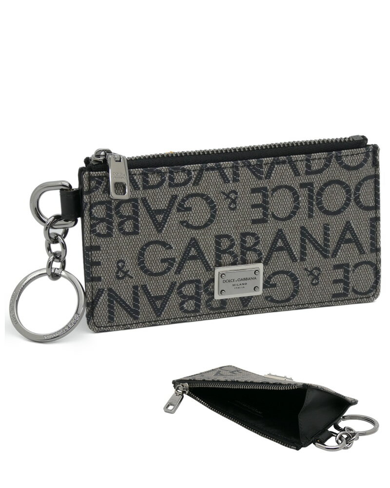 ドルチェ＆ガッバーナ DOLCE&GABBANA カードホルダー ジャカード BP2524AJ70589875 ドルガバ コインケース カードケース 小銭入れ ベージュ系 メンズ 