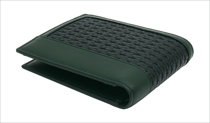 【2025年秋冬新作】 ドルチェ&ガッバーナ DOLCE&GABBANA プランジェ カーフスキン ウォレット BP3102AN41989868 ドルガバ 二つ折り コンパクトウォレット 小銭入れ付財布 グリーン+ブラック メンズ 【新品 新作 未使用 正規品】