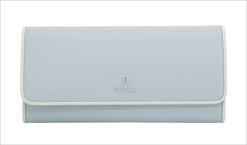 フルラ Furla Camelia 長財布 XL ARTEMISIA+MARSHMALLOW ライトグレーブルー系+オ...