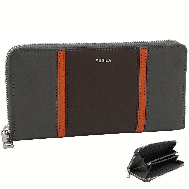【2025年秋冬 新作】 フルラ Furla Man Project ジップアラウンド XL TONI URBAN GRAY+PAPRIKA グレー+..