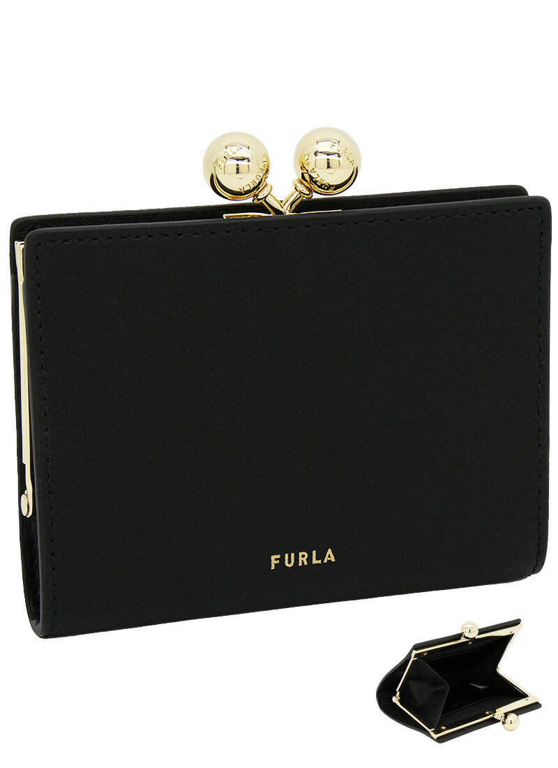 【2025年秋冬 新作】 フルラ Furla Dots コインケース M NERO ブラック WP00557_BX3104_1007_O6000 ドッツ がま口 小銭入れ コインケース レディース 【新品 新作 未使用 正規品】