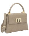  フルラ FURLA 1927 トップハンドル ミニ GREIGE ブラウン系 WB00109_BX1845_1007_1257S 1927 クロコダイルプリント ヌバックレザー 2WAY ハンドバッグ ミニサイズ レディース 