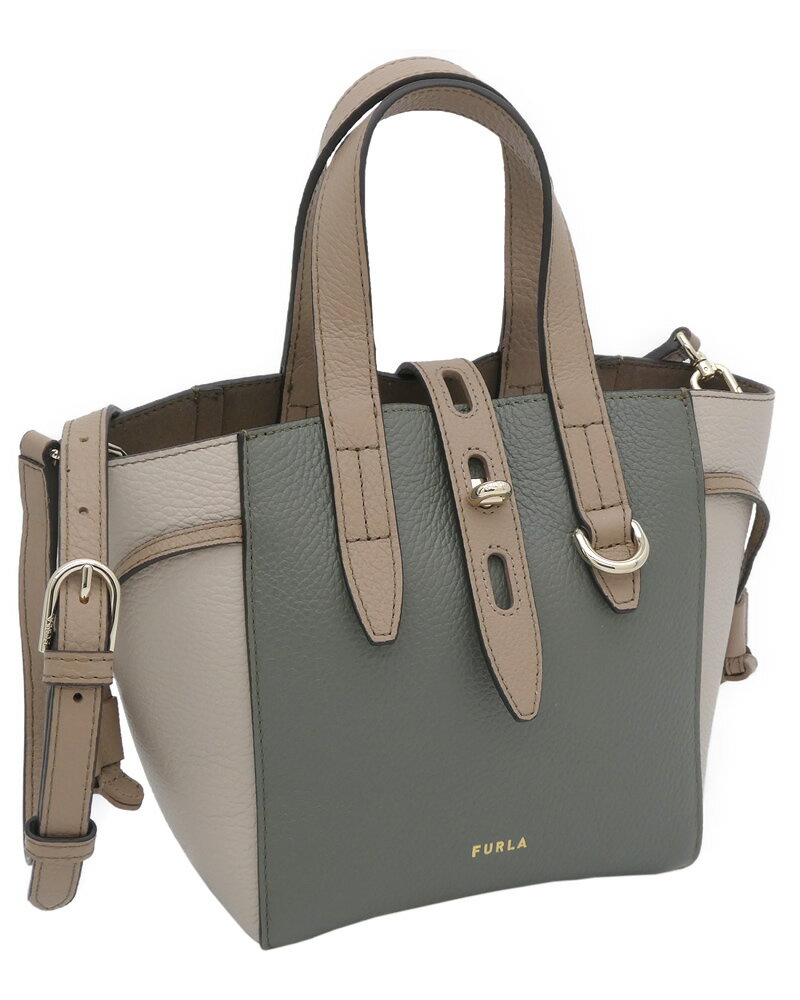  フルラ FURLA NET トート ミニ CACTUS+FULLMOON+GREIGE カーキグリーン系+ベージュ系 BASRFUA_HSC000_1007_2260S ネット 2WAY ハンドバッグ レディース 