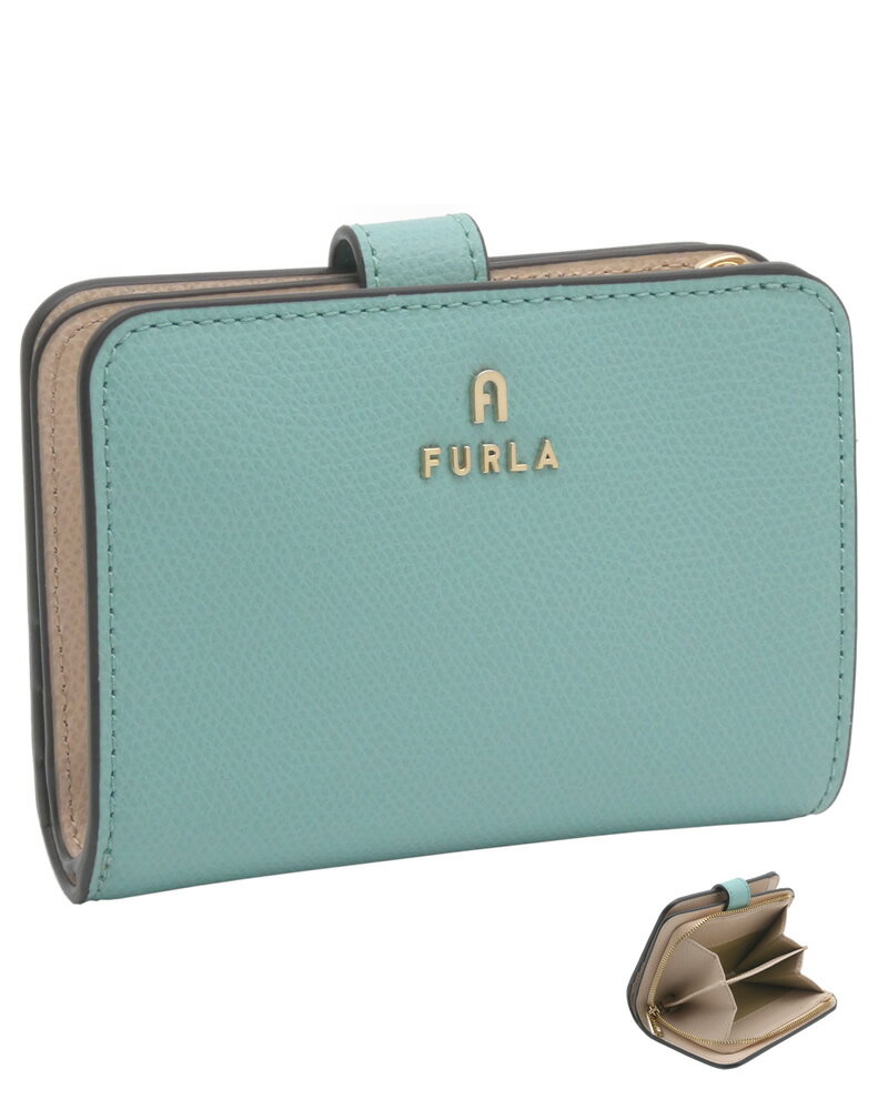 【2024年春夏新作】 フルラ Furla Camelia コンパクトウォレット S ZEFIRO+BALLERINA グリーン系 WP00315_ARE000_1007_2718S カメリア スモール財布 二つ折り レディース 【新品 新作 未使用 正規品】