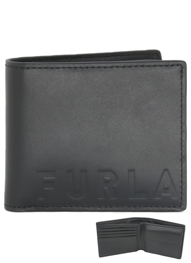 【2024年春夏新作】 フルラ Furla Man Atlantide 2つ折りウォレット NERO ブラック MP00078_BX2472_1057_O6000 アトランティス 二つ折り小銭付き財布 メンズ 【新品 新作 未使用 正規品】