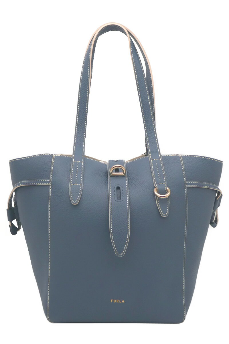 フルラ トートバッグ（レディース） フルラ FURLA NET トートバッグ M BLU DENIM+PERGAMENA ブルーデニム BZT0FUA_HSF000_1007_0252S ネット ショッピングバッグ ミディアムサイズ レディース 【新品 新作 未使用 正規品】