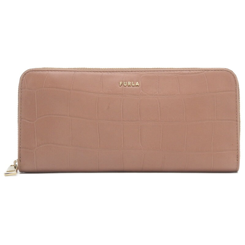 フルラ 長財布 レディース フルラ FURLA BABYLON ジップアラウンド Xl CIPRIA ピンクベージュ系 PCX8UNO_BX0484_1007_CX000 バビロン クロコダイルプリントカーフスキン製 ラウンドファスナー 長財布 レディース 【新品 新作 未使用 正規品】