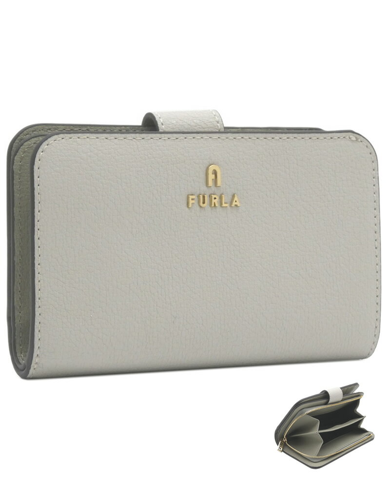 フルラ ミニ財布 レディース フルラ FURLA MAGNOLIA コンパクト財布 M PERLA e+MARMO c int. ライトグレー系 WP00193_AX0732_1007_1680S マグノリア 二つ折り L字ファスナー ミニ財布 レディース 【新品 新作 未使用 正規品】