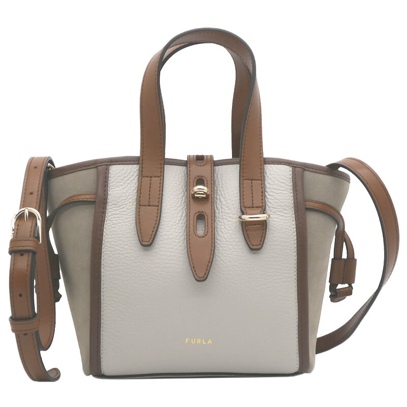 フルラ トートバッグ（レディース） フルラ FURLA NET トート ミニ TONI PERLA ライトグレー系 BASRFUA_BX1208_1007_E1600 ネット 2WAY ハンドバッグ レディース 【新品 新作 未使用 正規品】