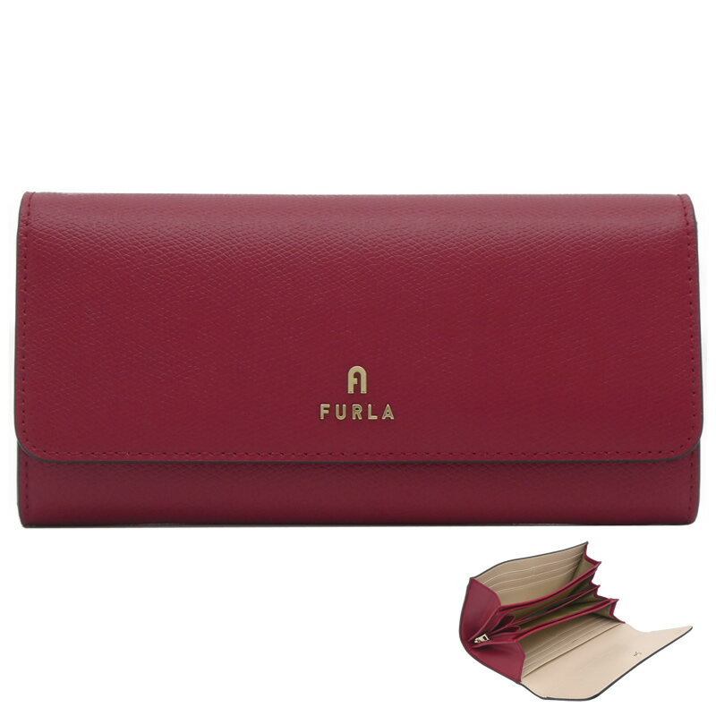 フルラ 二つ折り財布 レディース フルラ FURLA CAMELIA 長財布 Xl MARS+BALLERINA i int. レッド+ピンクベージュ系 WP00317_ARE000_1007_1871S カメリア コンチネンタルウォレット 二つ折り長財布 レディース 【新品 新作 未使用 正規品】