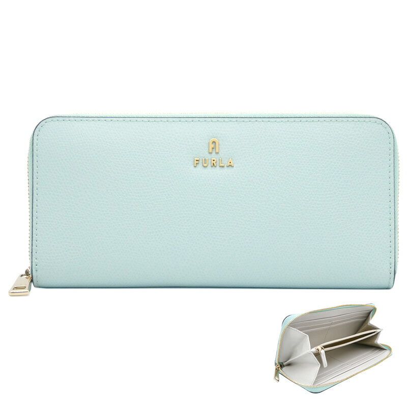 フルラ FURLA CAMELIA ジップアラウンド Xl MINTY MARSHMALLOW int. ライトブルー系 WP00313_ARE000_1007_1870S カメリア ウンドファスナー 長財布 レディース 【新品 新作 未使用 正規品】