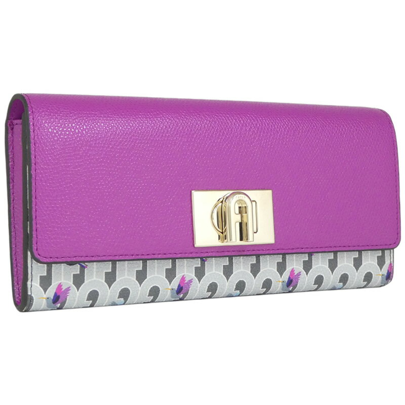 フルラ FURLA 1927 長財布 コンチネンタル ウォレット PDV3ACO_AX0121_1007_0083S CONTINENTAL WALLET TONI GHIACCIO+FLAMINGO PURPLE i グレー+パープル レディース 【ギフト ラッピング無料】【楽ギフ_包装】【新品 新作 未使用 正規品】