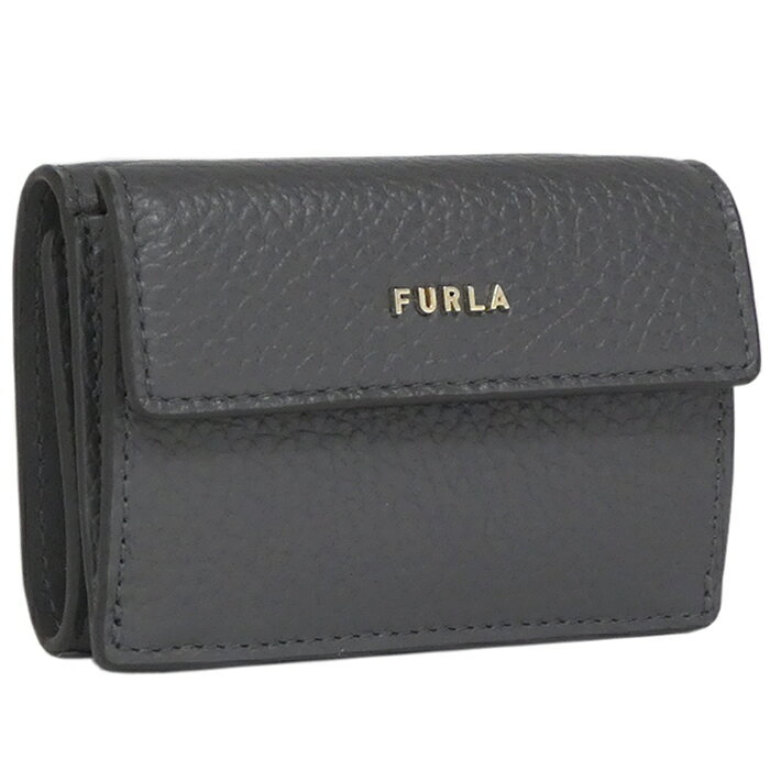 FURLA フルラバビロン スモールウォレット ミニ財布 PCY9UNO_HSF000_1007_G1R00 BABYLON S COMPACT WALLET ASFALTO g ダークグレー レディース メンズ 超コンパクト 手のひらサイズ【楽ギフ_包装】【新品 新作 未使用 正規品】