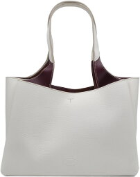 トッズ トートバッグ（レディース） トッズ TOD'S トートバッグ スモール XBWAPAF0200QRI9P09 レザー製 ショルダーバッグ ショッピングバッグ ホワイト/ボルドー レディース 【ギフト ラッピング無料】【楽ギフ_包装】【新品 新作 未使用 正規品】