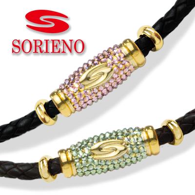 SORIENO(ソリエノ)αLeather ネックレス(ゴールド） スポーツネックレス 健康 ネックレス