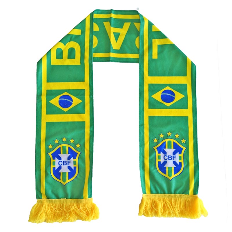 サッカーブラジル代表エンブレム ブラジル国旗デザイン CBF BRASILタオルマフラー