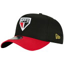 サンパウロFC公式チームエンブレムキャップ【SAO PAULO FC】NEW ERA ブラック×レッド