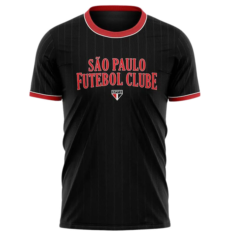 サンパウロFC公式 速乾レタリングデザインTシャツ SAO PAULO FC ブラック