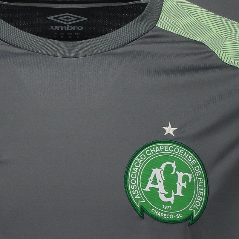 シャペコエンセ公式練習着 レプリカユニフォーム グレースポーツ アウトドア Chapecoense ラグランスリーブ Umbro グレー Sorte エスカプラーリオ Brazil