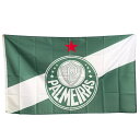 パルメイラスエンブレムチームフラッグ PALMEIRAS ホワイト×グリーン
