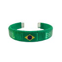BRASIL ミサンガ風バングル ブラジル国旗 グリーン