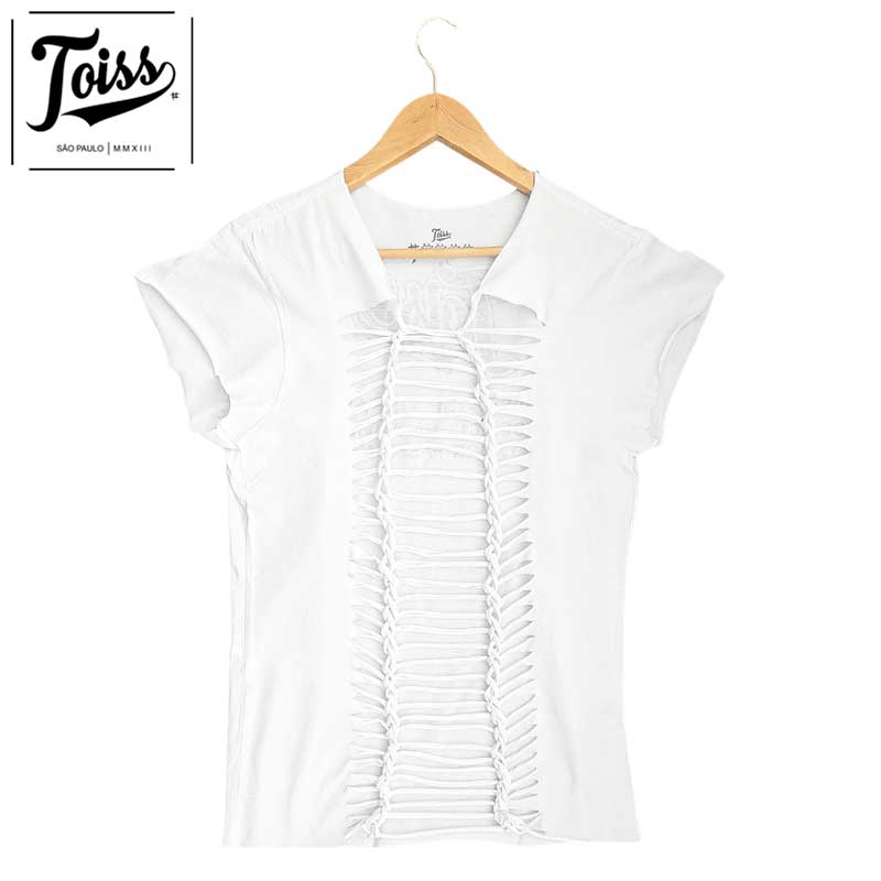 TOISSカスタムレディースTシャツ カットリメイクデザイン【SORTEサステナブル】