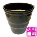 【送料無料】【数量限定】 植木鉢 陶器 黒 6号 相当A ■ 約19×19cm おしゃれ 室内 屋外 植木鉢 丸陶器鉢 園芸 観葉植物 ガーデニング インテリア リビング 植え替え 鉢カバー 鉢 ブラック