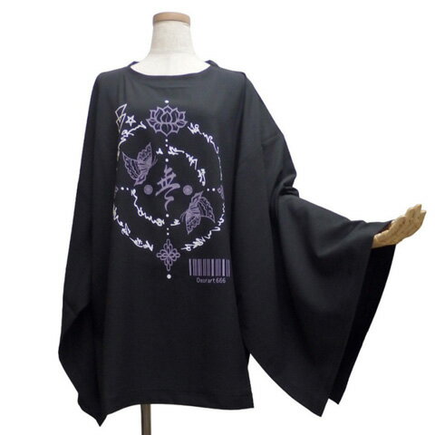 【SALE 9,350円→6,545円】Deorartディオラート オーバーサイズ・着物袖 長袖カットソー[ FLOWER MANTRA ]DRT2798