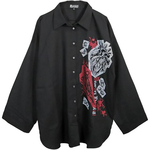 Rakuten - Deorartディオラート 【2点購入CP対象】 [ホスピタル] オーバーサイズ シャツ [シンゾウ：心臓]DRT2856/【送料無料】