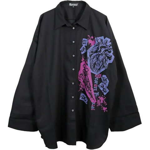 Deorartディオラート 【2点購入CP対象】 [ホスピタル] オーバーサイズ シャツ [シンゾウ：心臓]DRT2856/【送料無料】