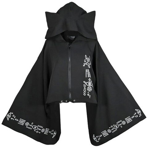 Rakuten - Deorartディオラート [ 闇猫 ] ジャージ風 KIMONO袖・ネコミミパーカー[ 着物袖 ]DRT2870/【送料無料】