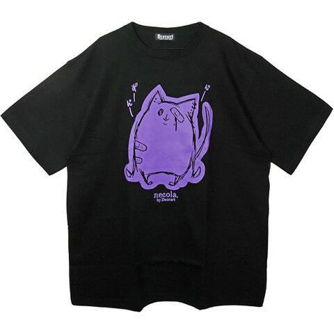 Three-Quarter - Deorartディオラート オーバーサイズ・プリントTシャツ[ らくがき ネコラ NECOLA ]DRTP007/