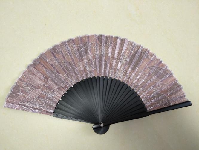 【シルク扇子 艶桜 婦人用柄】名入れ　安価　うちわ・扇子・風鈴