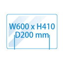 【飛沫防止アクリルボード・S-2(W600xH410)】販促 品 配布用 感染症対策
