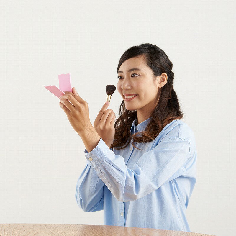 【ポケットミラー　ホワイト】景品　安い　女性向けエチケット・ミラー・小物