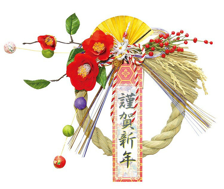 【[店舗装飾品] 謹賀新年シメ縄飾り】イベント用品　棚飾りつけ　冬・正月の店舗装飾品