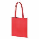【再生不織布フラットショルダートート レッド】ノベルティ グッズ オリジナル対応 汎用トートバッグ